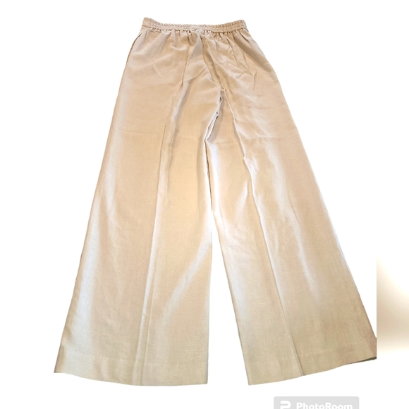 Coldwater Creek sz M linen blend 2-piece pant set tan - Picture 8 of 13